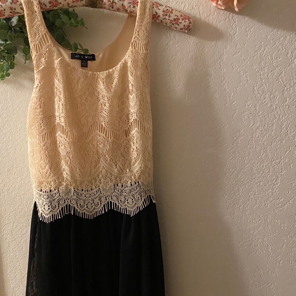 Black and cream As u Wish dress